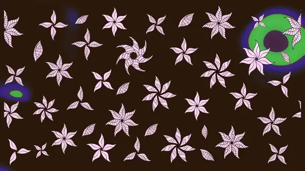 Raster. Kahverengi renkte güzel çiçekler, suluboya desenli eskiz deseni, duvar kağıdı, kart veya kumaş için fayanslı..