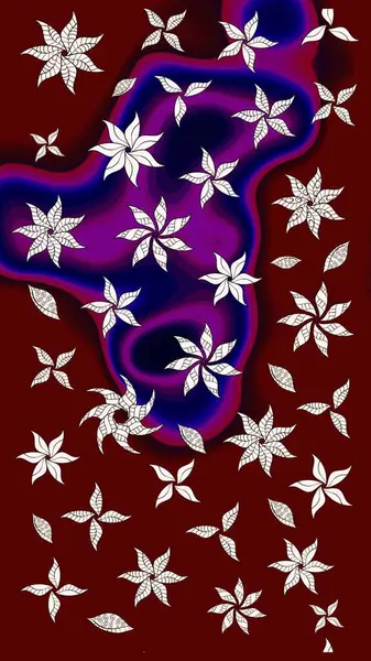 Motley illüstrasyonu. Çiçekli bahar çiçekleri. Küçük çiçekte güzel bir desen. Moda baskıları için zarif bir şablon. Robot resim. Küçük renkli çiçekler..