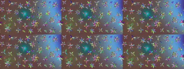Yumuşak, bahar çiçekli arka plan. Çiçekli karalama şeklinde Raster çiçek deseni. Kahverengi renkte çiçekler.