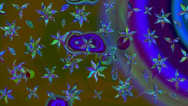 Kahverengi renkli çiçekler. Raster düz çiçek çizim deseni. Tasarım hediye paketi, tebrik kartları, posterler ve afiş tasarımı.