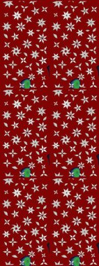 Raster illüstrasyonundaki çiçek desenli çizim. Kırmızı renkte çiçekler. Renkli Bahar Teması eskiz kalıbı. Düz Çiçek Elementleri Tasarımı.