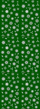 Çiçekli çizim şekli. Yeşil renkli çiçekler. Renkli Bahar Teması eskiz kalıbı. Düz Çiçek Elementleri Tasarımı.