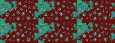 Güzel kumaş deseni. Küçük bir çiçekte eskiz deseni. Hoş bir çiçek geçmişi var. Raster illüstrasyonu.