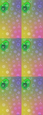 Sevimli çiçek raster deseni. Tarafsız renklerde çiçekler. Renkli Yaz Temalı eskiz kalıbı. Düz Çiçek Elementleri Tasarımı.