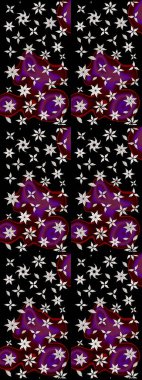 Hediye ambalaj kağıdı, tebrik kartları, posterler ve pankart tasarımı. Raster düz çiçek çizim deseni. Siyah renkte çiçekler.