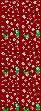 Raster illüstrasyonundaki çiçek desenli çizim. Suluboya tarzında kırmızı renkte çiçekler.