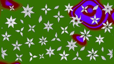 Eski usul küçük çiçekli şirin bir eskiz deseni. Moda arka planında parlak buketler. Kumaş, duvar kağıdı ve kağıt üzerine baskı yapmak için gelişen arka plan. Raster illüstrasyonu.