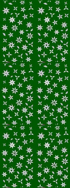 Çiçekli çizim şekli. Yeşil renkli çiçekler. Renkli Bahar Teması eskiz kalıbı. Düz Çiçek Elementleri Tasarımı.