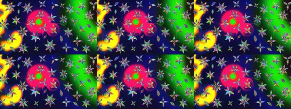 Çiçekler, dallar, bitkiler ve çiçekler. El çizimi. Güzel kumaş deseni. Raster illüstrasyonu.