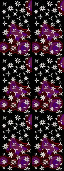 Hediye ambalaj kağıdı, tebrik kartları, posterler ve pankart tasarımı. Raster düz çiçek çizim deseni. Siyah renkte çiçekler.