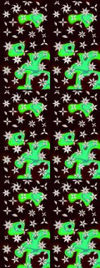 Çiçekli yaz çiçekleri. Küçük çiçekte güzel bir desen. Küçük renkli çiçekler. Moda baskıları için zarif bir şablon. Motley illüstrasyonu. Çizim.