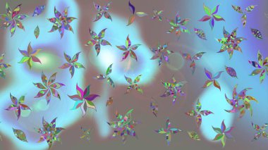 Küçük çiçekte güzel bir çiçek deseni var. Çiçekli çiçek deseni, suluboya. Raster deseni.