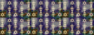 Renkler. Gri, mor ve mavi kar taneleri. Raster illüstrasyonu. Kar tanelerinin soyut arkaplanlı Noel şablonu. Noel ve Yeni Yıl moda baskıları için tatil tasarımı.