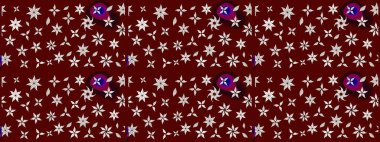 Raster çiçek desenleri çiziyor. Vadinin çiçekleri kırmızı renklerde.