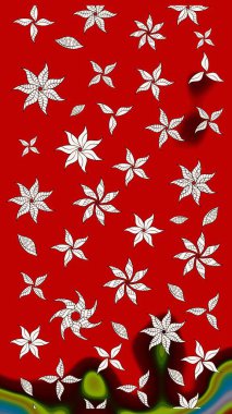 Yumuşak, bahar çiçekli arka plan. Kırmızı renkte çiçekler. Raster çiçek desenli ve çiçekli..