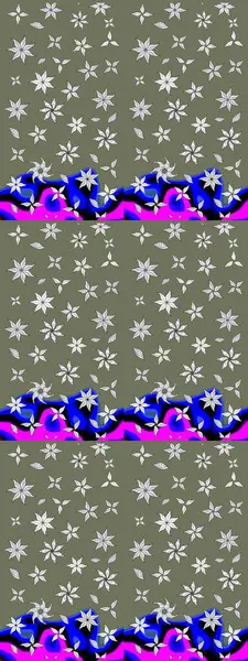 Küçük bir çiçekte eskiz deseni. Hoş bir çiçek geçmişi var. Güzel kumaş deseni. Raster illüstrasyonu.