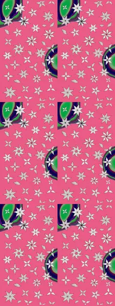 Küçük çiçekli yay deseni çiz. Raster illüstrasyonu. Suluboya tarzında pembe renkler üzerine.