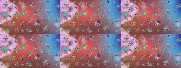 Raster Çiçek İllüstrasyonu 'nun şirin tekstili. Pembe renkli etnik çiçeklerle süslenmiş zarif bir eskiz..