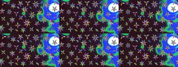 Kahverengi renkte çiçekli çiçek deseni. Suluboya tarzında kahverengi renkte çiçekler.