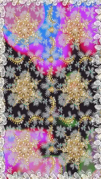 Geleneksel oryantasyon süsü. Klasik raster sarısı, kusursuz desen. Gri renklerde, altın elementlerle kusursuz desen. Klasik vintage arkaplan.