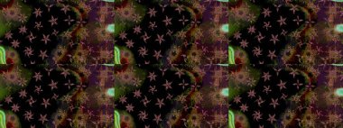 Dallı bahar çiçekleriyle desen, kahverengi renklerle çiçek siluetiyle desen. Raster deseni.