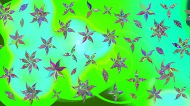 Yeşil renklerde. Anti-stres için soyut örnek sayfası. Raster illüstrasyonu.