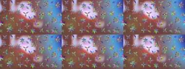 Raster çiçek izi. Çiçek rengi eskiz deseni. Raster Yumuşak kumaş deseni. Klasik taslak çizimi.