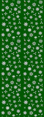 Raster düz çiçek çizim deseni. Hediye ambalaj kağıdı, tebrik kartları, posterler ve pankart tasarımı. Yeşil renkte çiçekler.