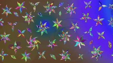 Raster suluboya çiçek deseni, narin çiçekler, kahverengi çiçekler, tebrik kartı şablonu. Güzel kumaş deseni.