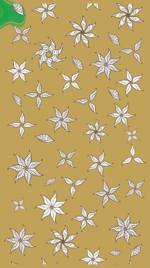 Çiçek arkaplanlı soyut zarafet eskiz deseni. Raster Güzel kumaş deseni.