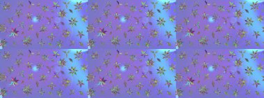 Raster suluboya çiçek deseni, narin çiçekler, menekşe çiçekleri, tebrik kartı şablonu. Raster Güzel kumaş deseni.