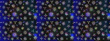 Robot resim. Küçük renkli çiçekler. Moda baskıları için zarif bir şablon. Motley illüstrasyonu. Küçük çiçekte güzel bir desen. Çiçekli yaz çiçekleri.