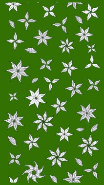 Raster deseni. Botanik çizim kalıbı. Suluboya etkisi. Organik elementler.