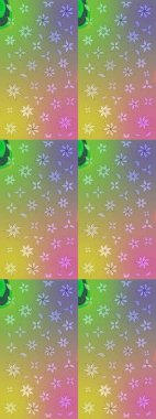 Çiçekli bahar çiçekleri. Küçük çiçekte güzel bir desen. Küçük renkli çiçekler. Moda baskıları için zarif bir şablon. Motley illüstrasyonu.