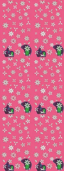 Çiçek pembesi çizim deseni. Raster çiçek izi. Klasik taslak çizimi.