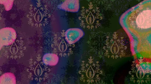 Ağaç dallı bahar çiçekleri ile desen, çiçek silueti ile gri renkler. Raster deseni.