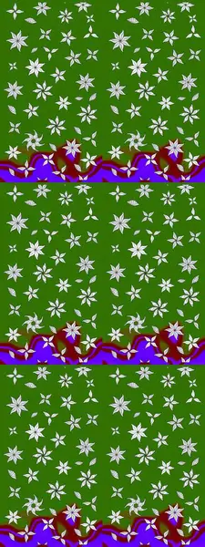 Renkli Bahar Teması eskiz kalıbı. Çiçekli çiçek deseni, suluboya. Yeşil renkli çiçekler. Düz Çiçek Elementleri Tasarımı. Raster illüstrasyonu.