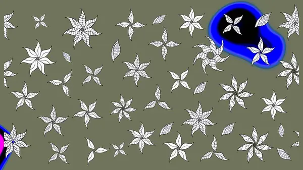 Çiçek deseni. Flower eskiz arka planı. Şatafatlı bahar bahçesi dokusu. Raster illüstrasyonu.