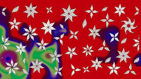 Bahar çiçekleriyle güzel bir çiçek deseni çizmişsin. Güzel kumaş deseni. Raster illüstrasyonu.