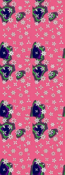 Eskiz arkaplan modeli. Suluboya, elle çizilmiş. Raster illüstrasyonu. Pembe yapraklı yabani çiçekler.