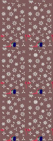 Çiçekli, yapraklı, çiçek desenli eskiz. El çizimi. Raster illüstrasyonu.