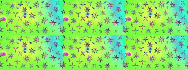 Yeşil renkli çiçekler. Gömlek baskısı için çiçek boyası. Çiçek eskiz kalıbı geçmişi.