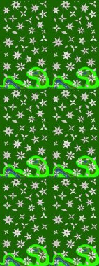 Raster güzel bir çiçek deseni çizmiş. Nazik romantik baskı. Tatil havası. Yeşil renkli çiçekler. Bahar mevsimi.