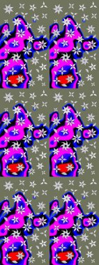 Eskiz arkaplan modeli. Yeşil yapraklı yabani çiçekler. Suluboya, elle çizilmiş. Raster illüstrasyonu.