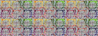 Raster illüstrasyonu. Güzel karalamalı çiçek desenli çizim. Küçük çiçekteki sevimli çiçek deseni. Güzel kumaş deseni.