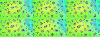 Çiçekler, dallar, bitkiler ve çiçekler. Güzel kumaş deseni. El çizimi. Raster illüstrasyonu.