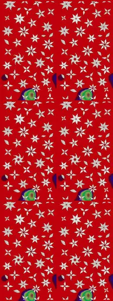 Küçük kırmızı çiçeklerle oldukça eski bir besin torbası deseni. Tekstil, kumaş, kapaklar, duvar kağıtları, baskı, paket, koleksiyon defteri, örgü, dekupaj için çiçek arkaplanı..