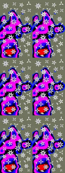 Eskiz arkaplan modeli. Yeşil yapraklı yabani çiçekler. Suluboya, elle çizilmiş. Raster illüstrasyonu.