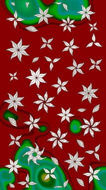 Renkli Bahar Teması eskiz kalıbı. Düz Çiçek Elementleri Tasarımı. Raster illüstrasyonundaki çiçek desenli çizim. Güzel kumaş deseni.