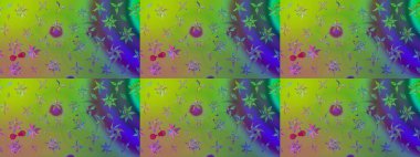 Küçük yeşil çiçeklerle oldukça eski bir besin torbası deseni. Tekstil, kumaş, kapaklar, duvar kağıtları, baskı, paket, koleksiyon defteri, örgü, dekupaj için çiçek arkaplanı..